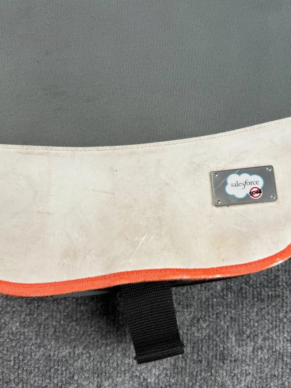 Salesforce Unisex Gray Orange Messenger Laptop Bag Tech Promo Flaw